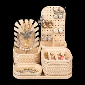 Rattan Glow - Jewelry & Makeup Organizer